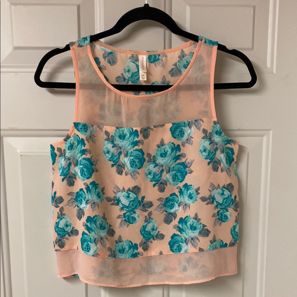Xhilaration Floral Sleeveless Top Size Small